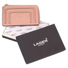 Lagen Dámská kožená mini peněženka - klíčenka BLC/5784/323 PEACH