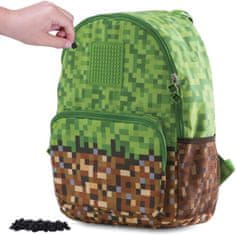 CurePink Dětský školní batoh Minecraft: Kombinované pixely (objem 20 litrů|31 x 42 x 15 cm)