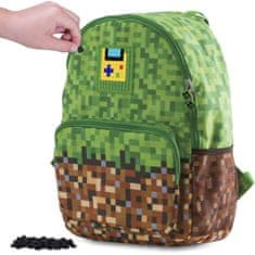 CurePink Dětský školní batoh Minecraft: Kombinované pixely (objem 20 litrů|31 x 42 x 15 cm)