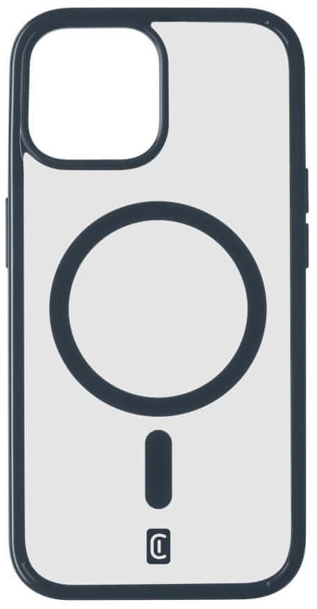 Levně CellularLine Zadní kryt Pop Mag s podporou Magsafe pro Apple iPhone 15 Plus, čirý / modrý (POPMAGIPH15MAXB)