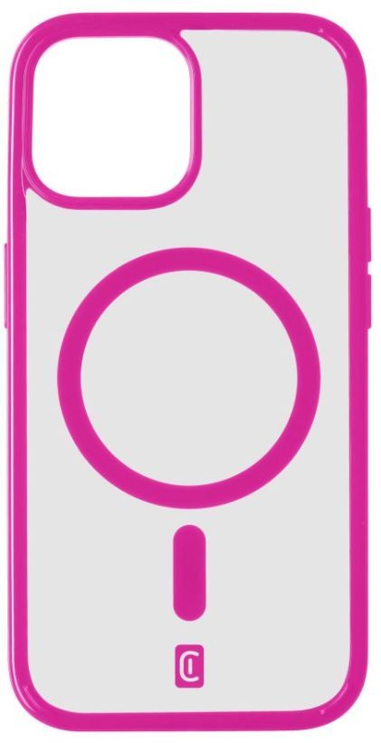 Levně CellularLine Zadní kryt Pop Mag s podporou Magsafe pro Apple iPhone 15 Plus, čirý / růžový (POPMAGIPH15MAXF)