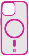 CellularLine Zadní kryt Pop Mag s podporou Magsafe pro Apple iPhone 15 Plus, čirý / růžový (POPMAGIPH15MAXF)