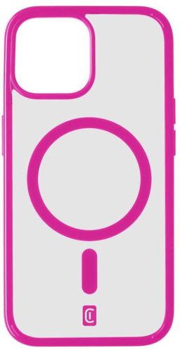 zadní kryt ochranný Cellularline Zadní kryt Pop Mag s podporou Magsafe pro Apple iPhone 15 Plus, čirý / růžový POPMAGIPH15MAXF