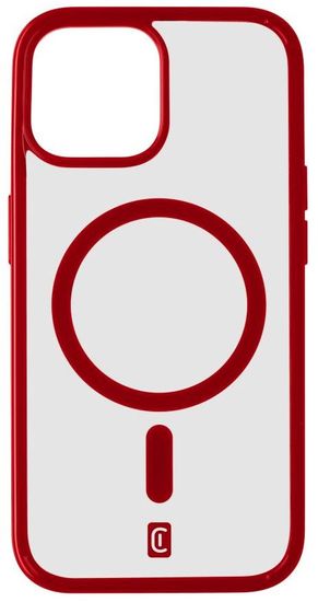 CellularLine Zadní kryt Pop Mag s podporou Magsafe pro Apple iPhone 15, čirý / červený (POPMAGIPH15R)