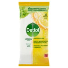shumee Power & Fresh antibakteriální ubrousky na dezinfekci a čištění Lemon 36 ks
