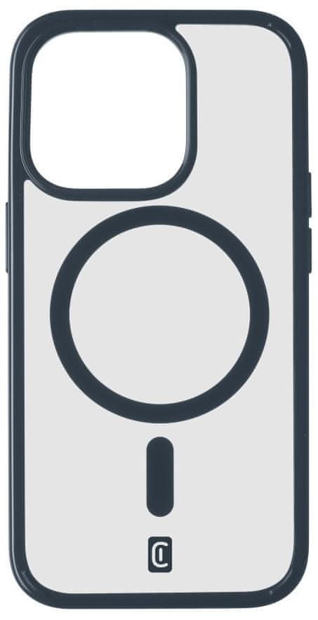 CellularLine Zadní kryt Pop Mag s podporou Magsafe pro Apple iPhone 15 Pro, čirý / modrý (POPMAGIPH15PROB)
