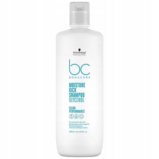 shumee BC Bonacure Moisture Kick Shampoo hydratační šampon pro normální a suché vlasy 1000 ml