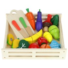 Nobo Kids  Dřevěný box na krájení zeleniny a ovoce
