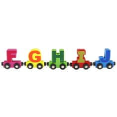 Nobo Kids  Dřevěný vlak vlak abeceda 26 vagonů dopisy