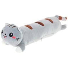 Nobo Kids  Plyšový váleček na polštář Kitten Mascot 70 cm, šedý