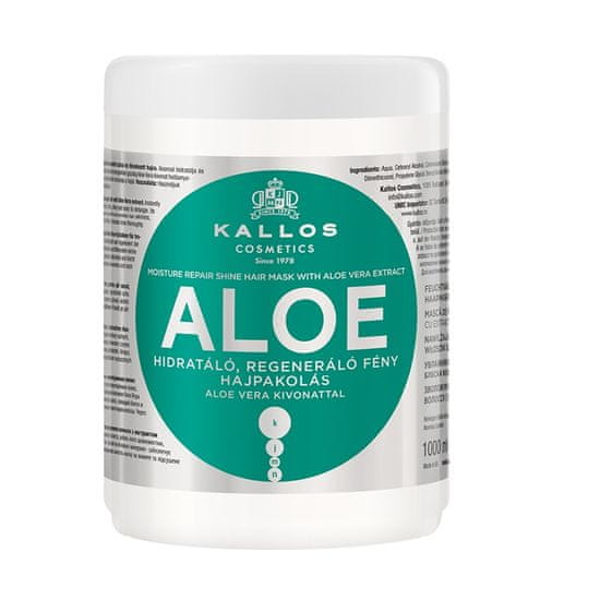 Kallos kjmn aloe moisture repair shine hair mask regenerační a hydratační maska ??na vlasy 1000 ml