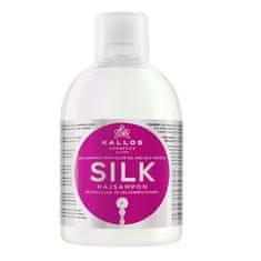 Kallos kjmn silk shampoo vlasový šampon s olivovým olejem a hedvábnými proteiny 1000ml