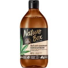 Nature Box for men konopný olej 3v1 šampon proti lupům se složením 3v1 na vlasy, pokožku hlavy a vousy 385 ml
