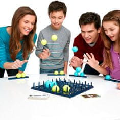 Netscroll Společenská hra pro celou rodinu, stolní hra: kdo první splní vzor na kartě, pro hraní s kartami a míčky, pro všechny věkové kategorie, strategické myšlení, rozvoj motoriky, 2+ hráčů, HopGame