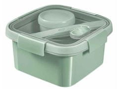 Curver Box na jídlo "Smart Eco", světle zelená, 1,1 l, s příborem, 249947