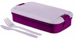 Curver Box na jídlo "Grand Chef", fialová, 1,2 l, s příborem, 232572