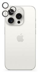 EPICO hliníkové ochranné sklo na čočky fotoaparátu pro iPhone 15 Pro / 15 Pro Max 81312152100001 - bílý titan