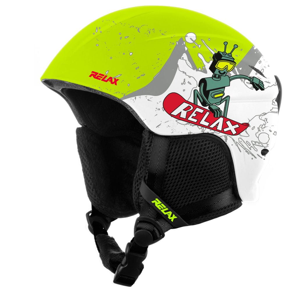 Levně Relax dětská helma Twister bílá-zelená XS