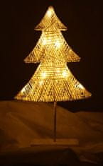 KIK Vánoční stromek stojící dekorace 39cm 10LED teplá žlutá napájená bateriemi