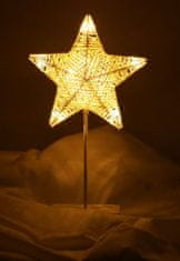 KIK Vánoční dekorace stojící hvězda 39cm 10LED teplá žlutá na baterie