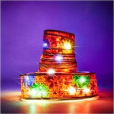 KIK Stuha dekorativní LED pásek 10m 100LED vánoční stromek světla vánoční dekorace vícebarevné s bateriemi