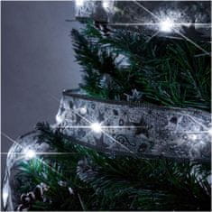 KIK LED stuha 10m 100LED vánoční stromek světla vánoční dekorace studená bílá s bateriemi