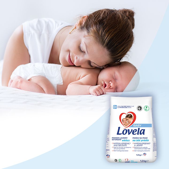Levně Lovela Baby prášek na praní na bílé prádlo 1,3 kg / 13 pracích dávek