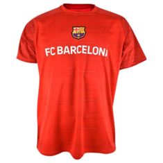 FotbalFans Sportovní Tričko FC Barcelona, červené, barevný znak FCB | L