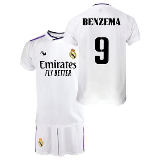 FotbalFans Dětský dres Real Madrid FC Benzema, replika, komplet | 11-12r