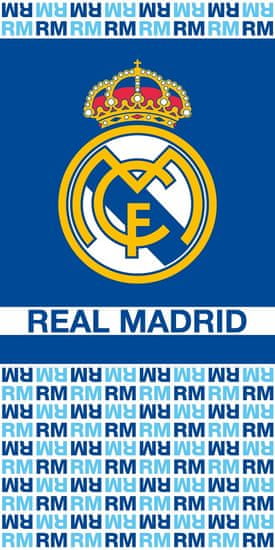 FotbalFans Modrá Osuška Real Madrid FC, modrá, 70x140, bavlna