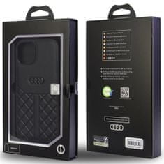 Audi  Genuine Leather Zadní Kryt pro iPhone 12/12 Pro Black
