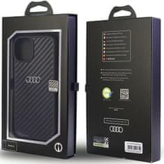Audi  Carbon Fiber Zadní Kryt pro iPhone 14 Black
