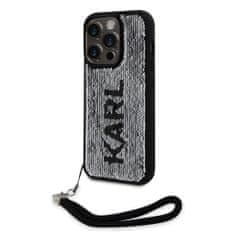 Karl Lagerfeld  Sequins Reversible Zadní Kryt pro iPhone 15 Pro Max Black/Silver