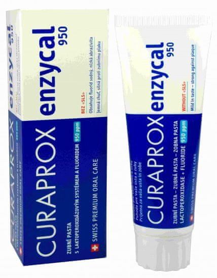 Curaprox Enzycal 950 ppm F - zubní pasta, 75 ml