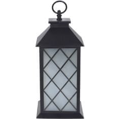 Home&Styling Černá lucerna GLOW s LED osvětlením, dekorativní