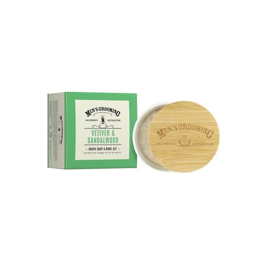 Scottish Fine Soap Pánské Mýdlo na holení v dóze - Vetiver a Santalové dřevo, 100g