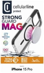 CellularLine Ochranný kryt Tetra Force Strong Guard Mag s podporou Magsafe pro Apple iPhone 15 Pro, transparentní (TETRACMAGIPH15PROT)