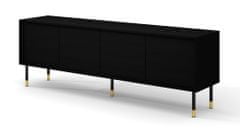 Homlando TV stolek SHERWOOD 180 cm 4D frézovaná matná černá