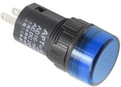 HADEX Kontrolka 12V LED 19mm, AD16-16E, modrá