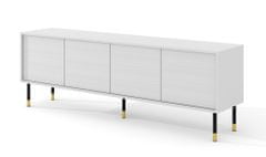 Homlando TV stolek SHERWOOD 180 cm 4D frézovaná matná bílá