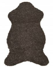 Kaemingk Měkký huňatý hnědý koberec 50 x 90 cm