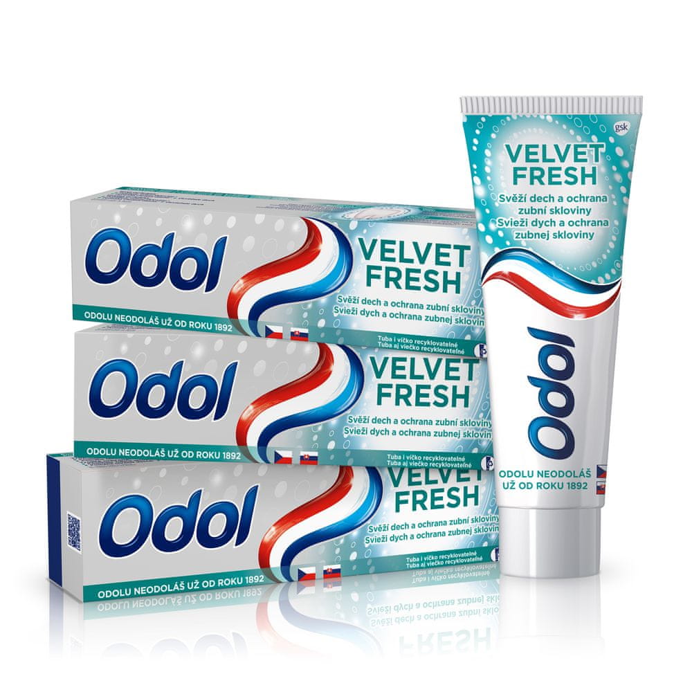 Levně Odol Velvet Fresh zubní pasta 3x75 ml