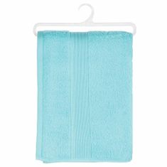 Atmosphera Bavlněná osuška s dekorativním bordyura v barvě aqua, stylový koupelnový textil barva modrá 