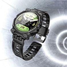 SUPCASE Kryt S Řemínkem + 2 Ochranné Tvrzené Sklá Iblsn Armorbox 2-Set Samsung Galaxy Watch 4 / 5 / 6 (44 Mm) Black