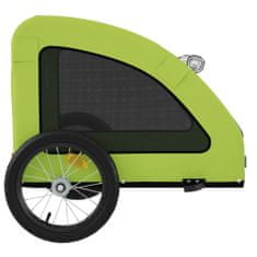 Vidaxl Vozík za kolo pro psa zelený oxfordská tkanina a železo