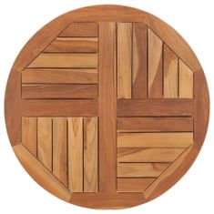 Vidaxl Stolní deska masivní teakové dřevo kulatá 2,5 cm 70 cm