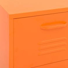 Vidaxl Úložná skříň oranžová 42,5 x 35 x 101,5 cm ocel