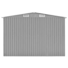 Vidaxl Zahradní domek šedý 257 x 779 x 181 cm pozinkovaná ocel
