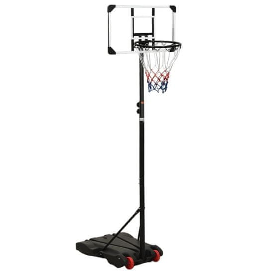 Vidaxl Basketbalový koš s průhlednou deskou 216 x 250 cm polykarbonát