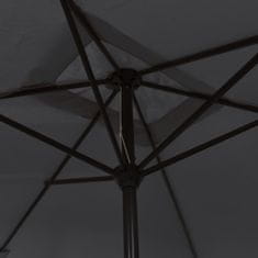Vidaxl Zahradní slunečník s kovovou tyčí 300 x 200 cm černý